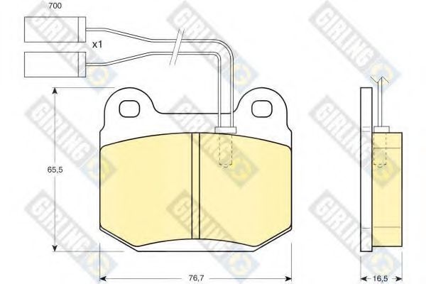 set placute frana,frana disc