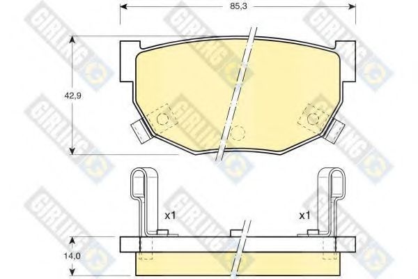 set placute frana,frana disc