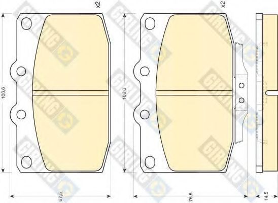 set placute frana,frana disc