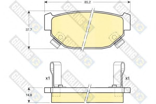 set placute frana,frana disc