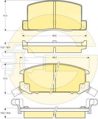 set placute frana,frana disc