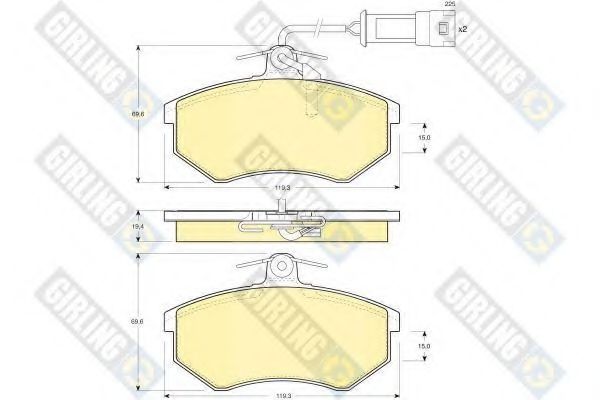 set placute frana,frana disc