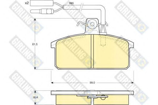 set placute frana,frana disc