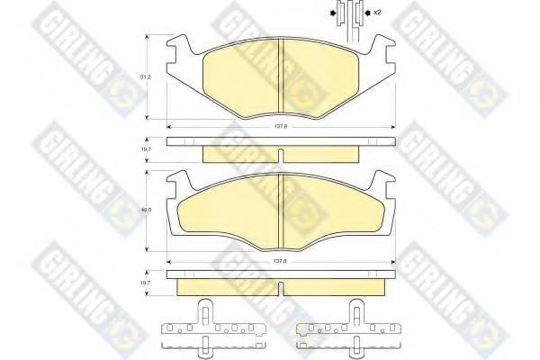 set placute frana,frana disc