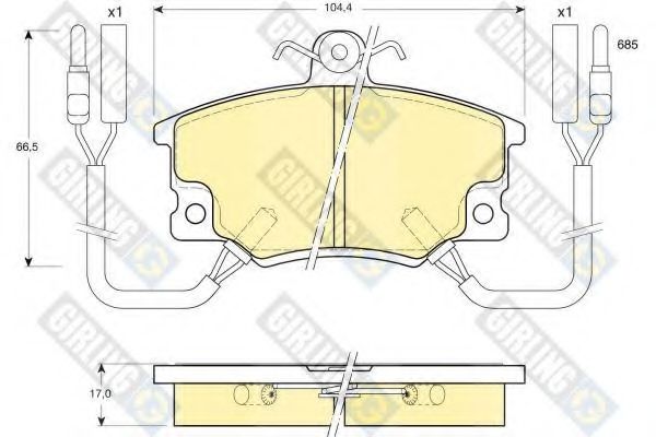 set placute frana,frana disc