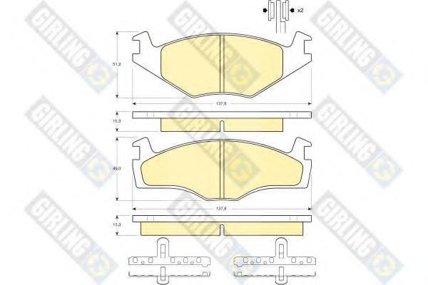 set placute frana,frana disc