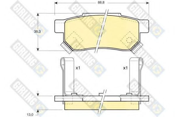 set placute frana,frana disc