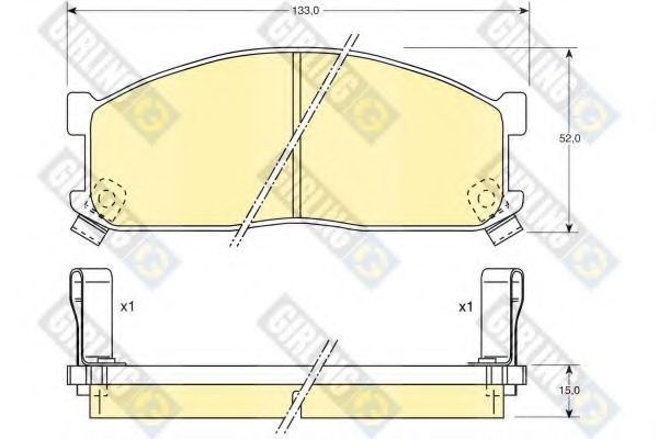 set placute frana,frana disc