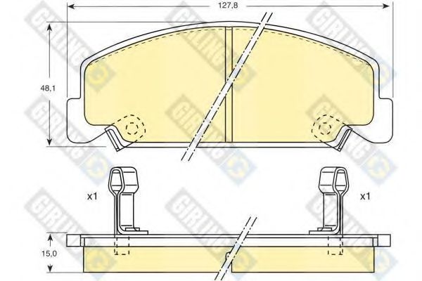 set placute frana,frana disc