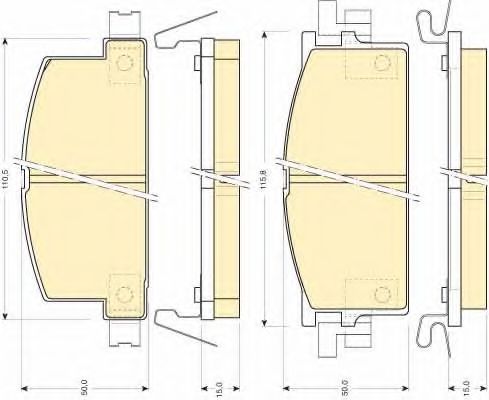 set placute frana,frana disc