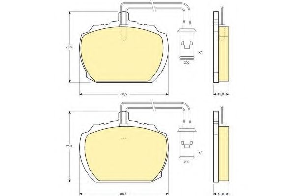 set placute frana,frana disc