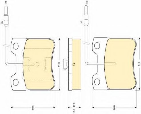 set placute frana,frana disc