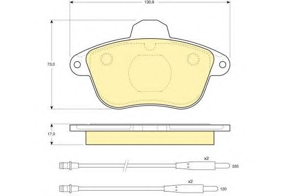 set placute frana,frana disc