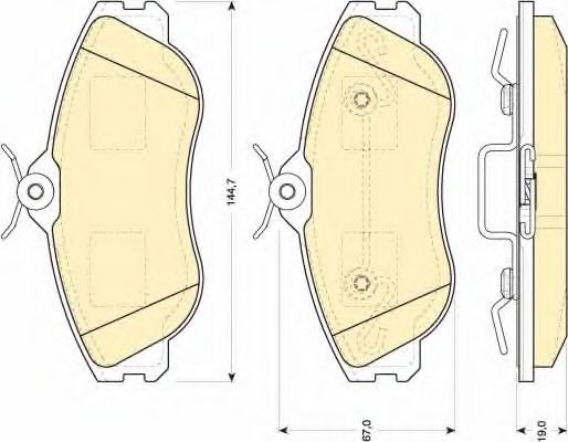 set placute frana,frana disc