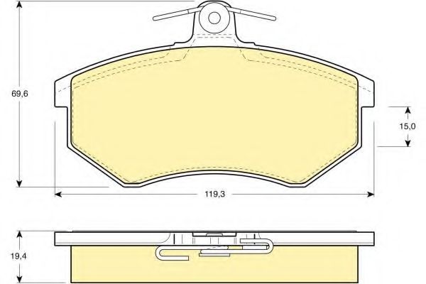 set placute frana,frana disc