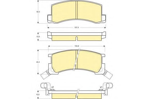 set placute frana,frana disc