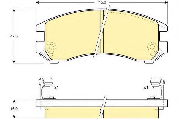 set placute frana,frana disc