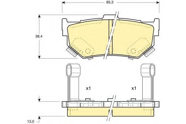 set placute frana,frana disc