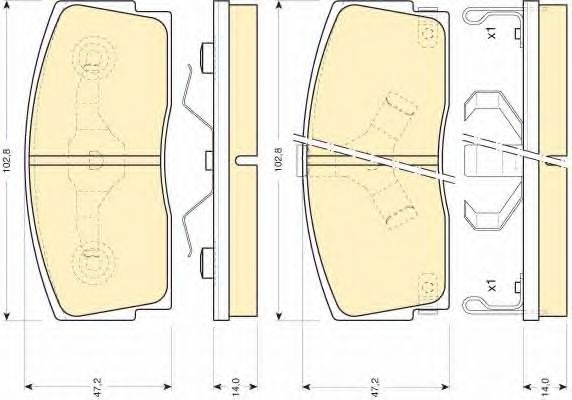 set placute frana,frana disc