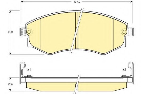 set placute frana,frana disc