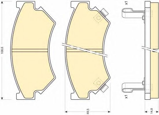 set placute frana,frana disc