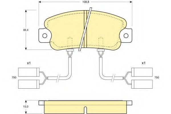 set placute frana,frana disc