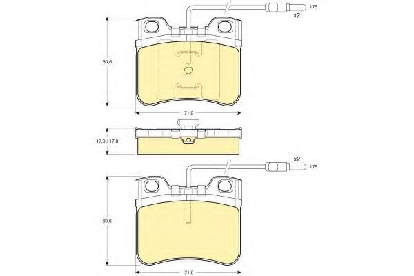 set placute frana,frana disc