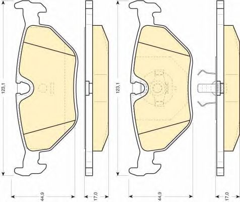 set placute frana,frana disc