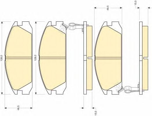 set placute frana,frana disc