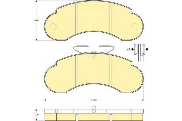 set placute frana,frana disc