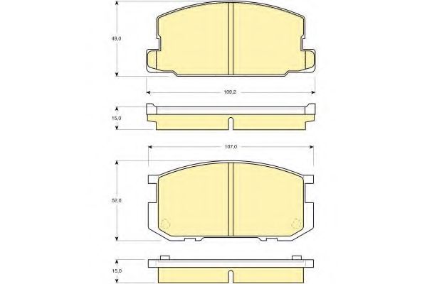 set placute frana,frana disc