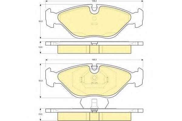 set placute frana,frana disc