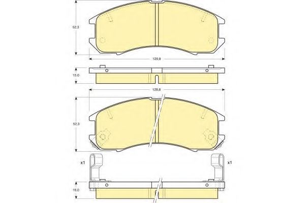 set placute frana,frana disc