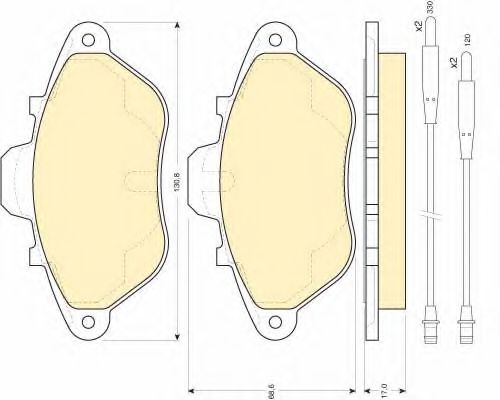 set placute frana,frana disc