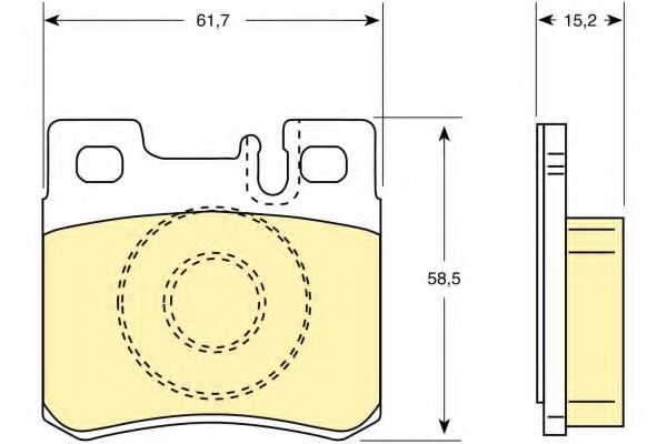 set placute frana,frana disc