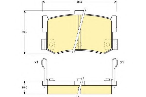 set placute frana,frana disc