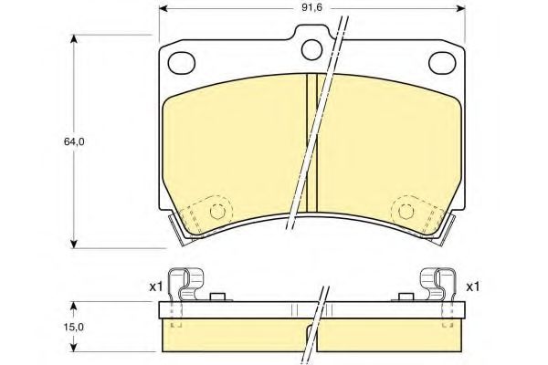 set placute frana,frana disc