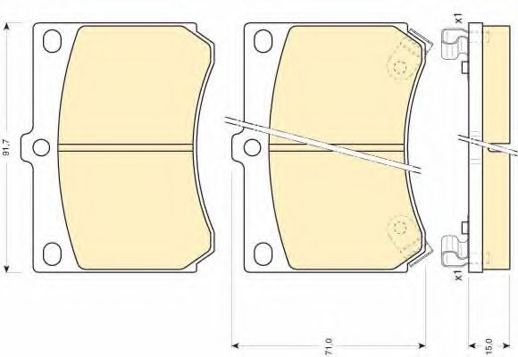 set placute frana,frana disc