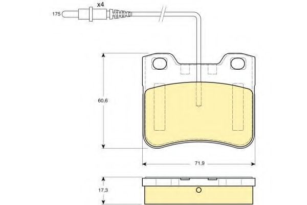 set placute frana,frana disc