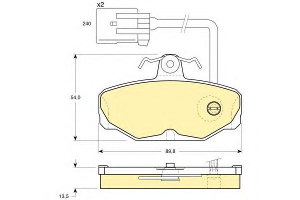 set placute frana,frana disc