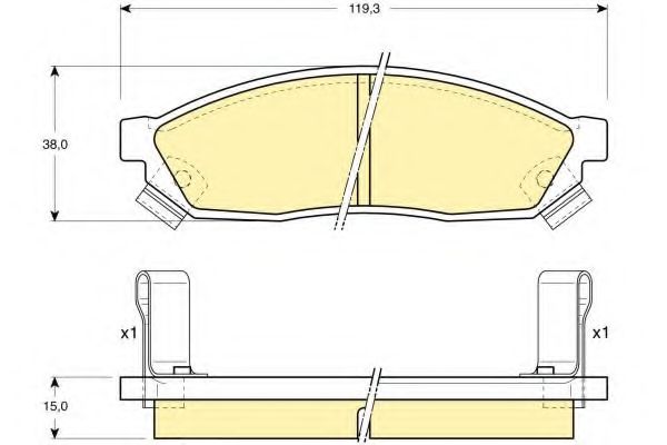 set placute frana,frana disc