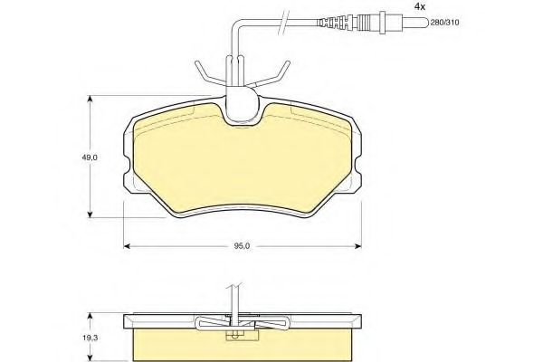 set placute frana,frana disc