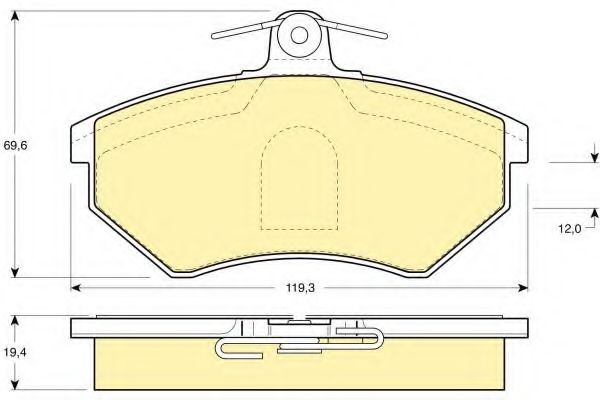 set placute frana,frana disc