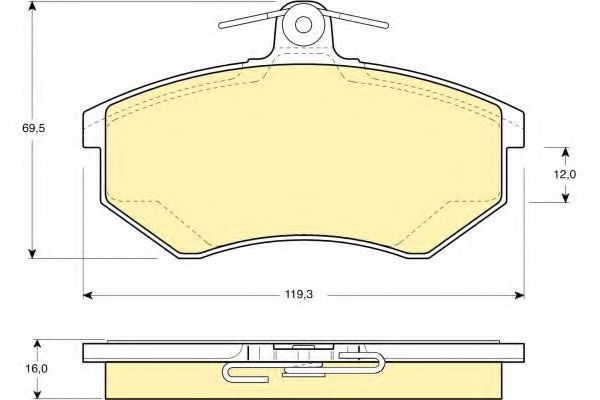 set placute frana,frana disc