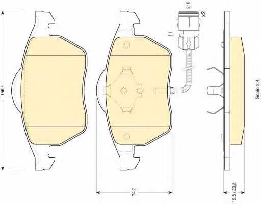 set placute frana,frana disc