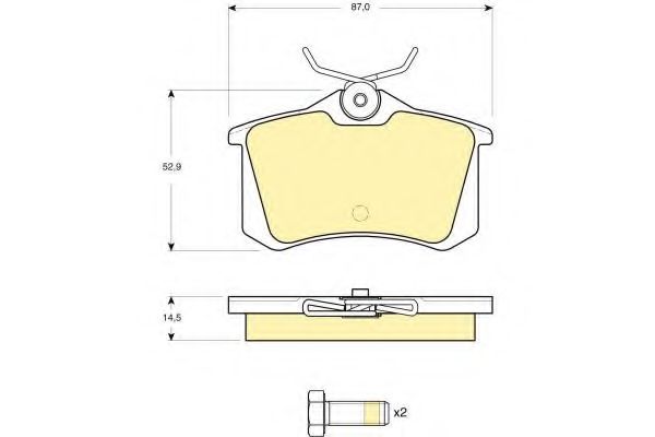 set placute frana,frana disc