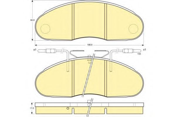 set placute frana,frana disc