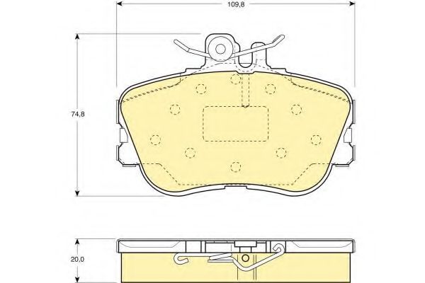 set placute frana,frana disc