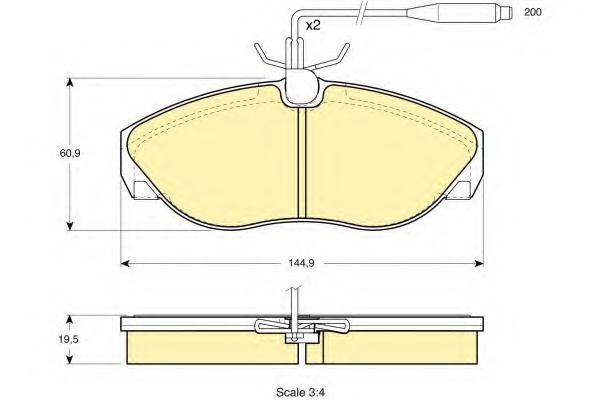 set placute frana,frana disc