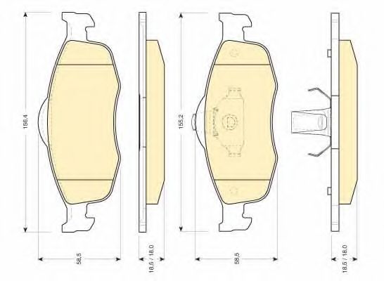 set placute frana,frana disc